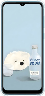 Силіконовий протиударний с посиленими кутами чехол Пес водка для Samsung Galaxy A02 A022G - 6368sp-2260 изображение 