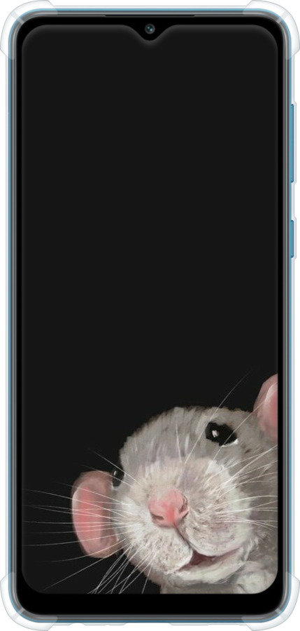 Силикон с усиленными углами чехол The Peeking Rat для Samsung Galaxy A02 A022G - 6442sp-2260 изображение 