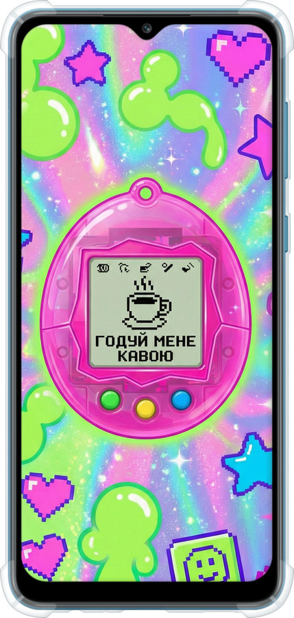 Силикон с усиленными углами чехол Y2K Aesthetic Retro Pet: Годуй мене кавою для Samsung Galaxy A02 A022G - 6784sp-2260 изображение 