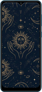 2D пластиковый чехол Celestial Harmony: Sun & Moon Gold Mystic Pattern для Samsung Galaxy A02 A022G - 6778t-2260 изображение 