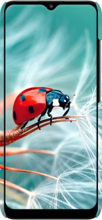3D пластиковый матовый чехол Божья коровка для Samsung Galaxy A02s A025F - 6049m-2203 изображение 