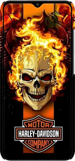 3D пластиковий матовий чехол Харлей девидсон для Samsung Galaxy A02s A025F - 6370m-2203 изображение 