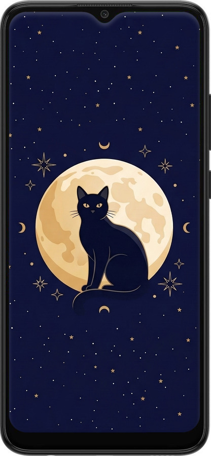 TPU чехол Cute Cat Celestial/Witchy для Samsung Galaxy A03 A035F - 6787b-2499 изображение 