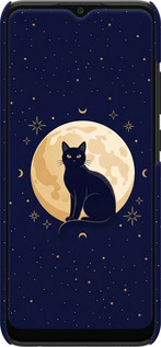 3D пластиковый матовый чехол Cute Cat Celestial/Witchy для Samsung Galaxy A03 A035F - 6787m-2499 изображение 