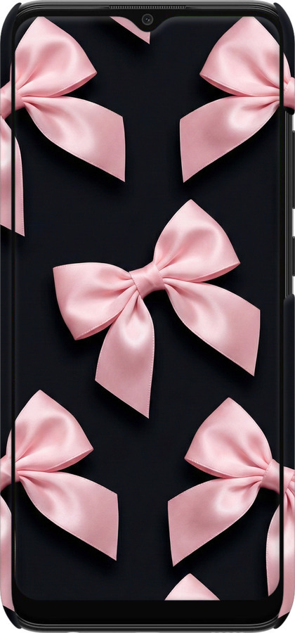 3D пластиковый матовый чехол Coquette Ribbons Dark Coquette для Samsung Galaxy A03 A035F - 6767m-2499 изображение 