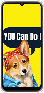 Силикон с усиленными углами чехол чехол с корги You Can Do It для Samsung Galaxy A03 A035F - 6184sp-2499 изображение 