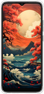 Силіконовий протиударний с посиленими кутами чехол Природа Японії для Samsung Galaxy A03 A035F - 6327sp-2499 изображение 