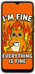 Силикон с усиленными углами чехол Funny Cat для Samsung Galaxy A03 A035F - 6786sp-2499 изображение 