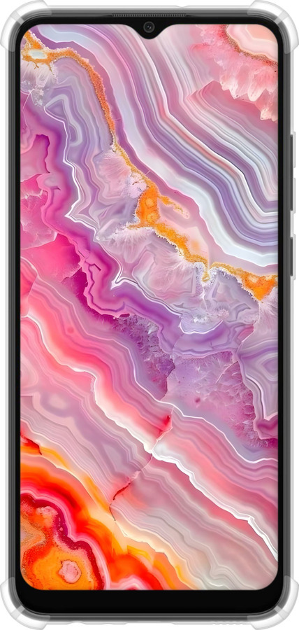 Силіконовий протиударний с посиленими кутами чехол Мрамор 2 для Samsung Galaxy A03 A035F - 6307sp-2499 изображение 