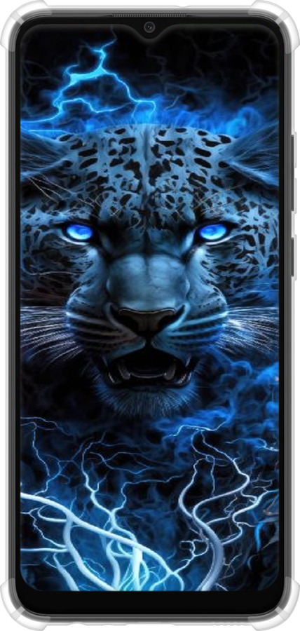 Силикон с усиленными углами чехол Ледяной леопард для Samsung Galaxy A03 A035F - 6460sp-2499 изображение 