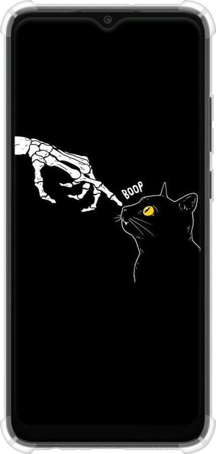 Силіконовий протиударний с посиленими кутами чехол Кішка для Samsung Galaxy A03 A035F - 6505sp-2499 изображение 