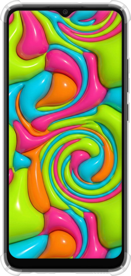 Силикон с усиленными углами чехол Y2K Jelly Dream для Samsung Galaxy A03 A035F - 6780sp-2499 изображение 