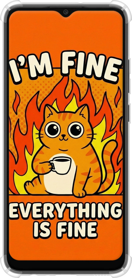 Силикон с усиленными углами чехол Funny Cat для Samsung Galaxy A03 A035F - 6786sp-2499 изображение 