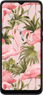 Силиконовый чехол фламинго 2 для Samsung Galaxy A03 A035F - 4360u-2499 изображение 