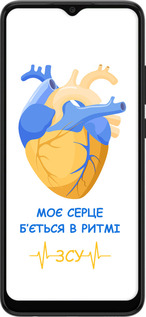 Силиконовый чехол Сердце v2 для Samsung Galaxy A03 A035F - 5296u-2499 изображение 