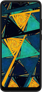 Силіконовий чехол Арт, абстракція, жовтий, синій для Samsung Galaxy A03 A035F - 5382u-2499 изображение 