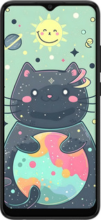 Силіконовий чехол Милый котик для Samsung Galaxy A03 A035F - 6364u-2499 изображение 