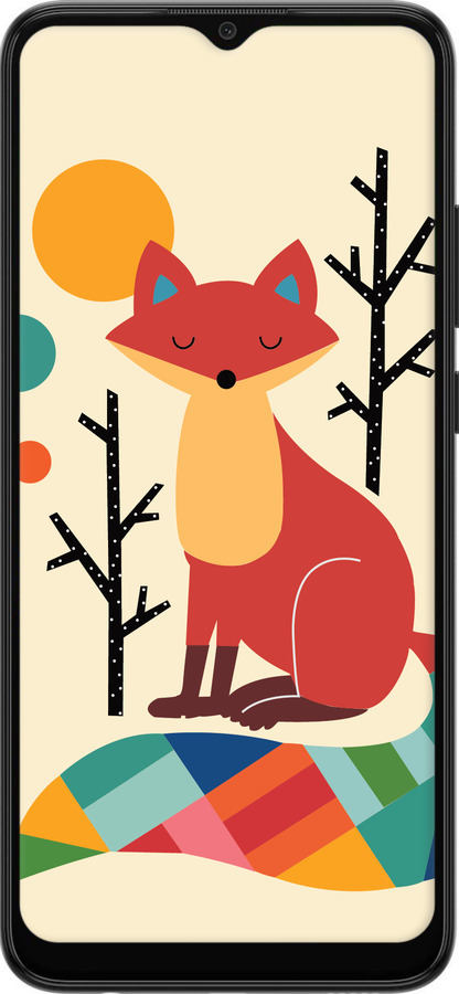 Силиконовый чехол Rainbow fox для Samsung Galaxy A03 A035F - 4010u-2499 изображение 