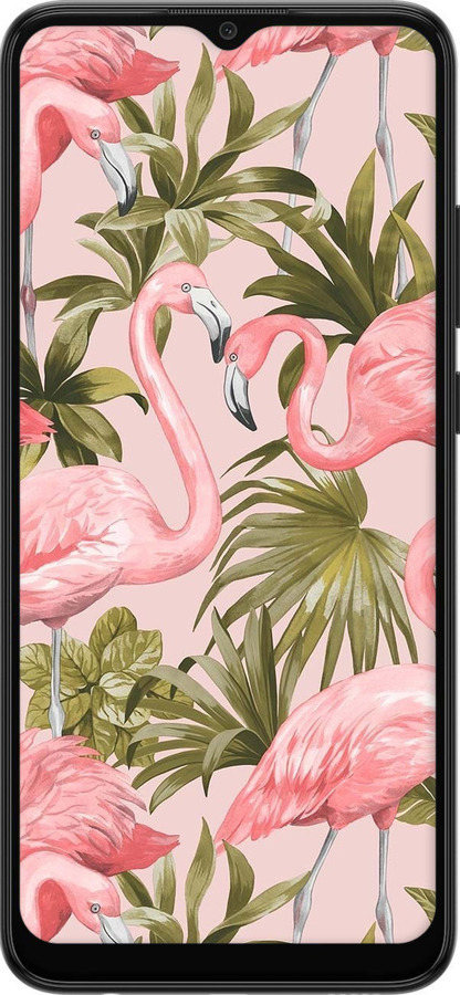 Силиконовый чехол фламинго 2 для Samsung Galaxy A03 A035F - 4360u-2499 изображение 