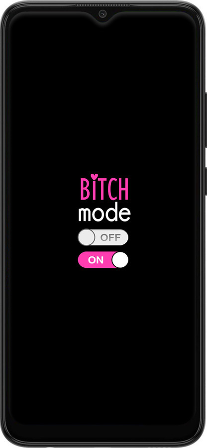 Силиконовый чехол Bitch mode для Samsung Galaxy A03 A035F - 4548u-2499 изображение 