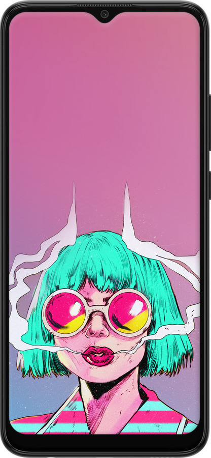 Силиконовый чехол Поп арт девушка для Samsung Galaxy A03 A035F - 5378u-2499 изображение 
