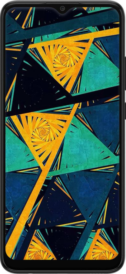 Силіконовий чехол Арт, абстракція, жовтий, синій для Samsung Galaxy A03 A035F - 5382u-2499 изображение 