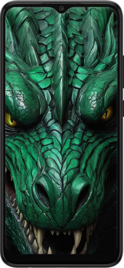 Силіконовий чехол Зелений дракон v2 для Samsung Galaxy A03 A035F - 5817u-2499 изображение 