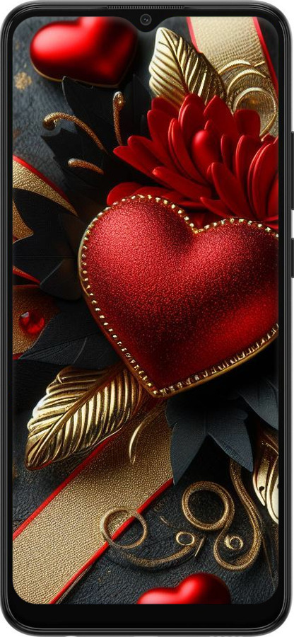 Силиконовый чехол Сердечки v2 для Samsung Galaxy A03 A035F - 5832u-2499 изображение 