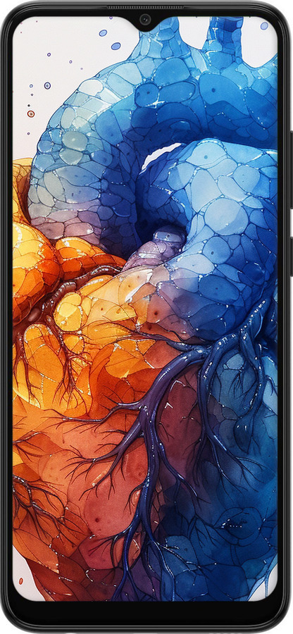 Силиконовый чехол Арт-сердце для Samsung Galaxy A03 A035F - 6034u-2499 изображение 