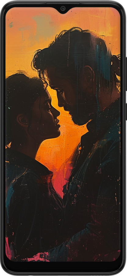 Силіконовий чехол Кохання на полотні для Samsung Galaxy A03 A035F - 6067u-2499 изображение 