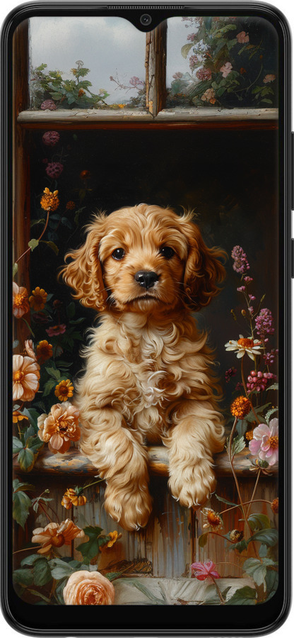 Силиконовый чехол Щенок cocker spaniel для Samsung Galaxy A03 A035F - 6136u-2499 изображение 