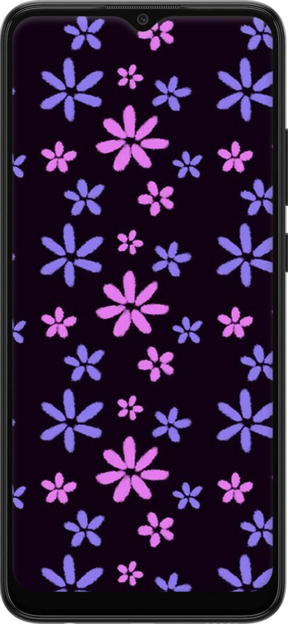 Силиконовый чехол с  цветами для Samsung Galaxy A03 A035F - 6258u-2499 изображение 