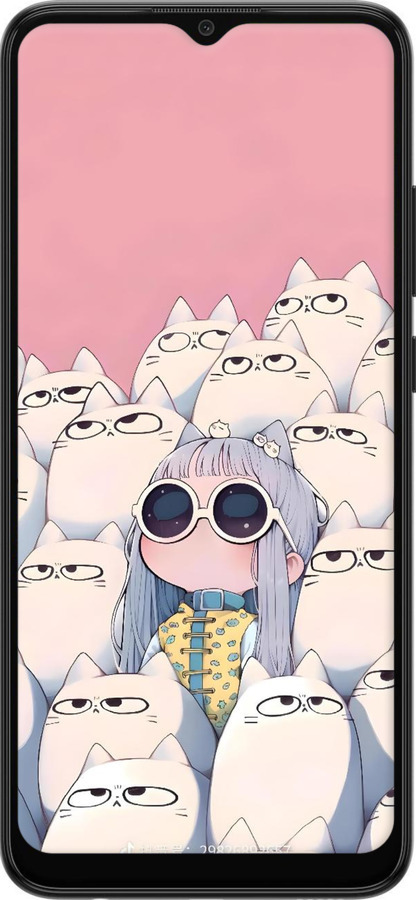 Силіконовий чехол Малышка с котами для Samsung Galaxy A03 A035F - 6295u-2499 изображение 
