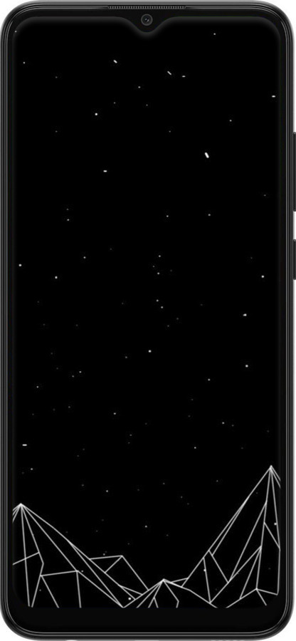 Силиконовый чехол Черно белые абстрактные горы для Samsung Galaxy A03 A035F - 6437u-2499 изображение 
