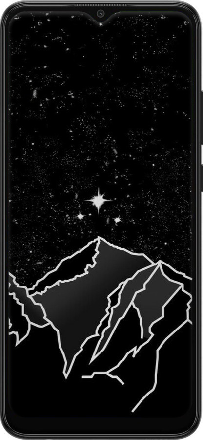 Силиконовый чехол Минималистический горный пейзаж для Samsung Galaxy A03 A035F - 6438u-2499 изображение 