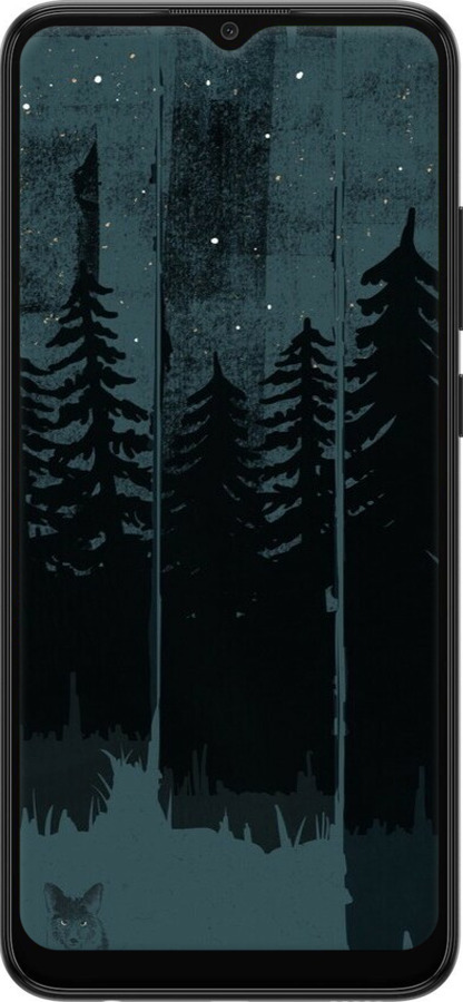 Силіконовий чехол Лисиця та нічний ліс для Samsung Galaxy A03 A035F - 6481u-2499 изображение 