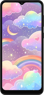 TPU чехол Облака и радуга для Samsung Galaxy A03 Core A032F - 6312b-2539 изображение 