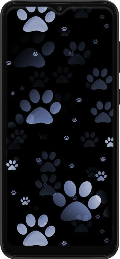 TPU чехол З синіми відбитками лап для Samsung Galaxy A03 Core A032F - 6441b-2539 изображение 