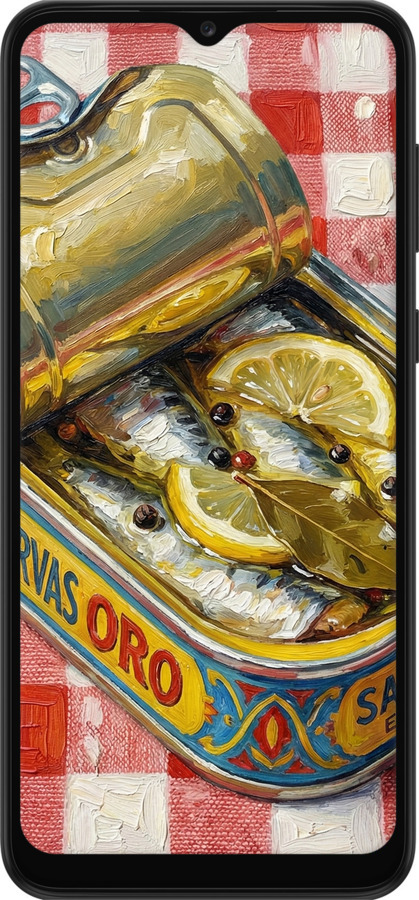 TPU чехол Vintage Sardine Tin Phone для Samsung Galaxy A03 Core A032F - 6772b-2539 изображение 