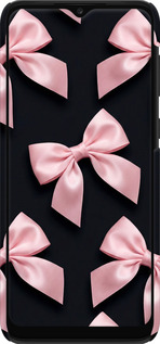 3D пластиковый матовый чехол Coquette Ribbons Dark Coquette для Samsung Galaxy A03 Core A032F - 6767m-2539 изображение 