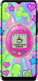 3D пластиковый матовый чехол Y2K Aesthetic Retro Pet: Годуй мене кавою для Samsung Galaxy A03 Core A032F - 6784m-2539 изображение 