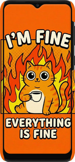 3D пластиковий матовий чехол Funny Cat для Samsung Galaxy A03 Core A032F - 6786m-2539 изображение 