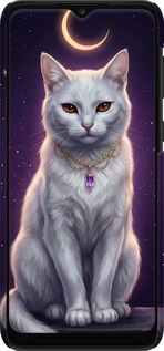 3D пластиковый матовый чехол Mystic White Cat Gothic Dark Purple Gold для Samsung Galaxy A03 Core A032F - 6805m-2539 изображение 