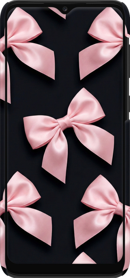 3D пластиковый матовый чехол Coquette Ribbons Dark Coquette для Samsung Galaxy A03 Core A032F - 6767m-2539 изображение 