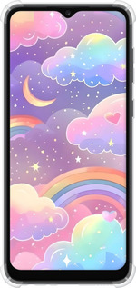 Силикон с усиленными углами чехол Облака и радуга для Samsung Galaxy A03 Core A032F - 6312sp-2539 изображение 