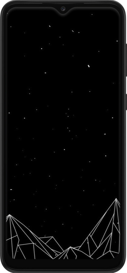 Силиконовый чехол Черно белые абстрактные горы для Samsung Galaxy A03 Core A032F - 6437u-2539 изображение 