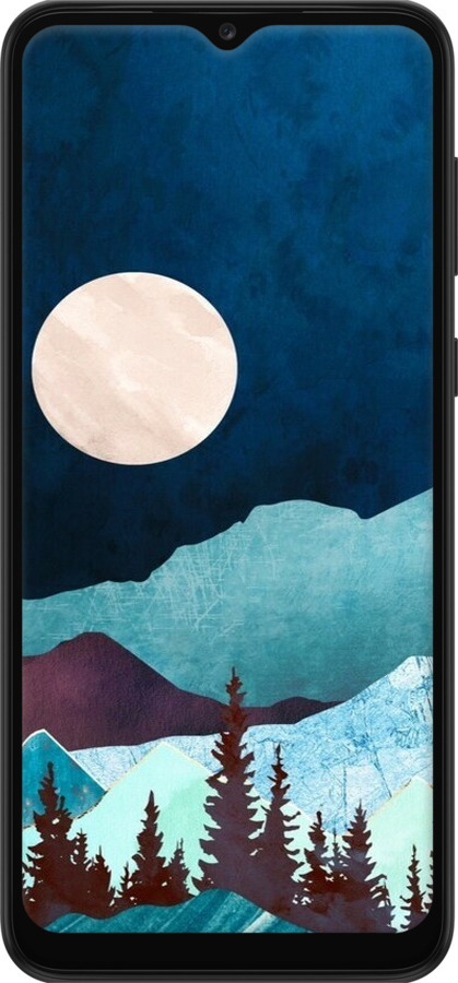Силиконовый чехол Горная идиллия ночной пейзаж для Samsung Galaxy A03 Core A032F - 6488u-2539 изображение 