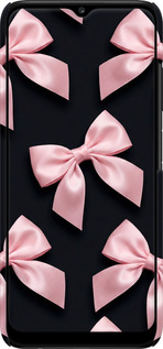 3D пластиковий матовий чехол Coquette Ribbons Dark Coquette для Samsung Galaxy A03s A037F - 6767m-2381 изображение 