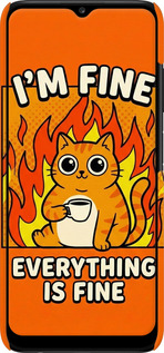 3D пластиковый матовый чехол Funny Cat для Samsung Galaxy A03s A037F - 6786m-2381 изображение 