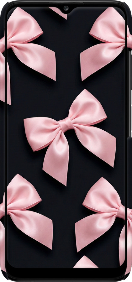 3D пластиковий матовий чехол Coquette Ribbons Dark Coquette для Samsung Galaxy A03s A037F - 6767m-2381 изображение 
